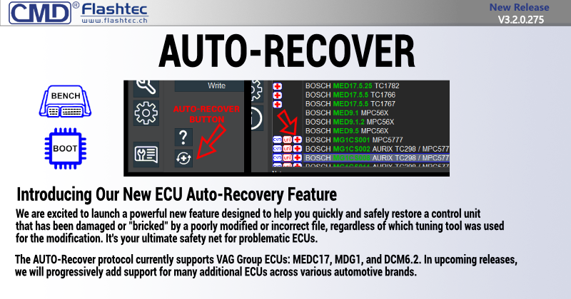 CMDFlash Flashtec – Outil de Reprogrammation ECU & TCU OBD, Bench & Boot